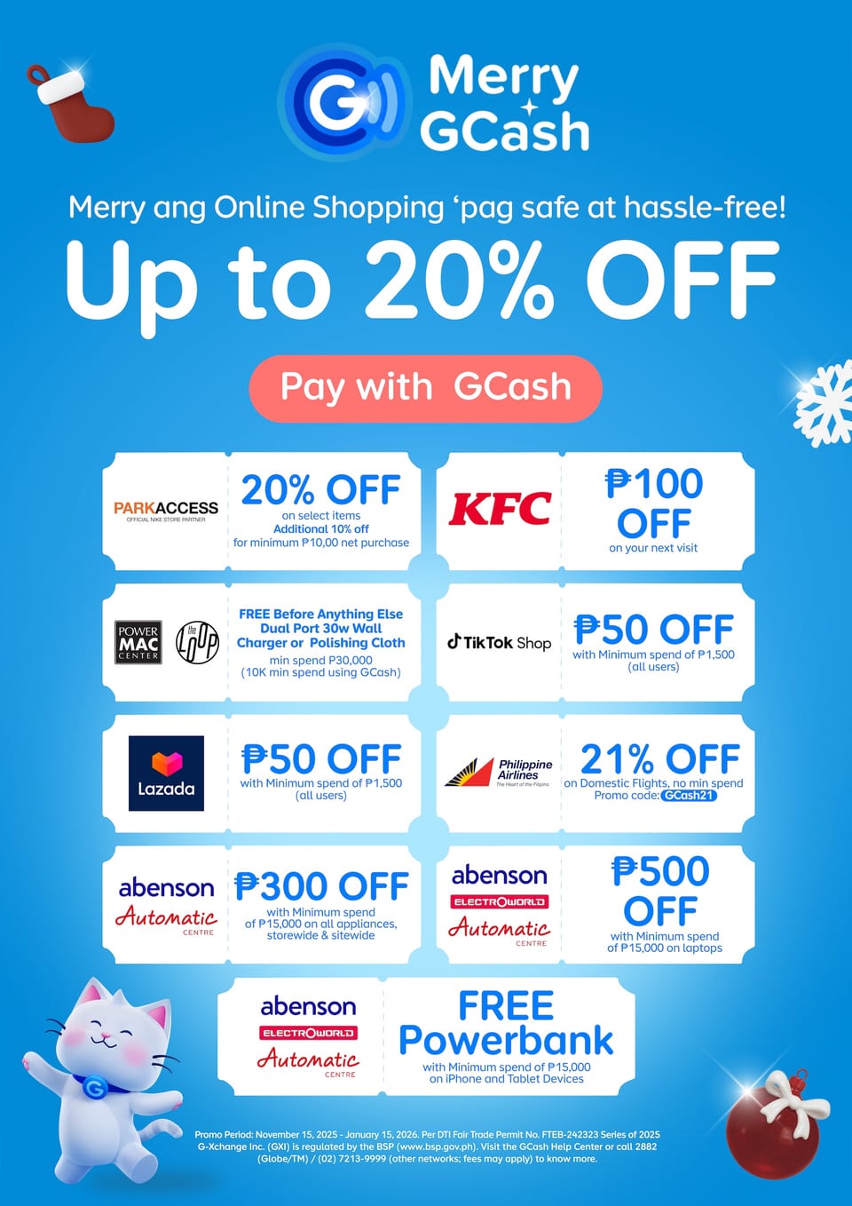 GCash Make It Merry Discount Deals